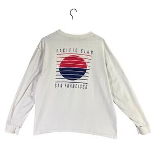 Vintage Crazy Shirt‎ Pacific Club San Francisco Long Sleeve Graphic Tee XL USA